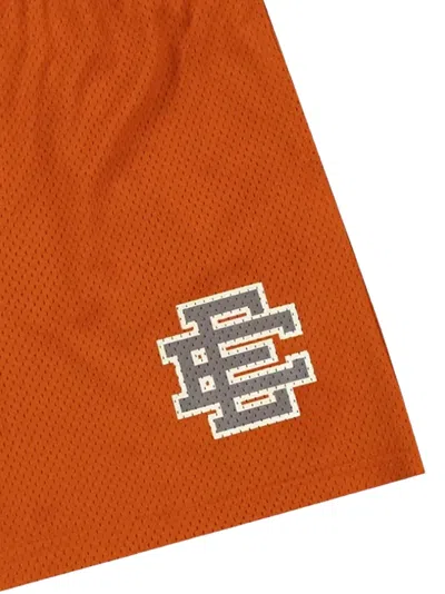 Eric Emanuel Ee Basic Mesh-effect Shorts In Orange