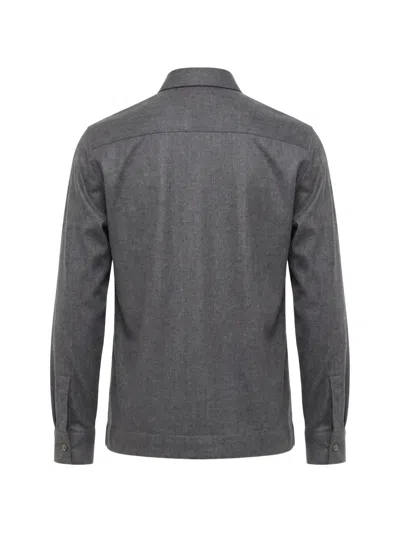 Xacus Flap-pocket Shirt In Gray