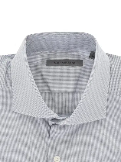 Corneliani Mini-check Cotton Shirt In Multi