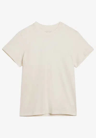 Y-3 Logo-print Crew-neck T-shirt In Neutral