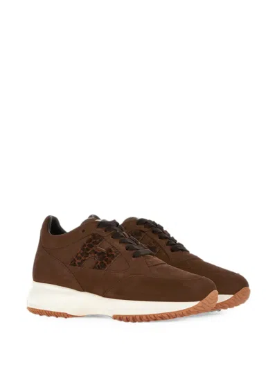 Hogan Sneakers Interactive In Brown