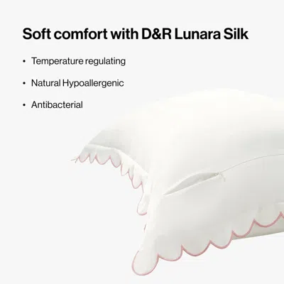 Dore & Rose Scalloped Silk Pillowcase In White