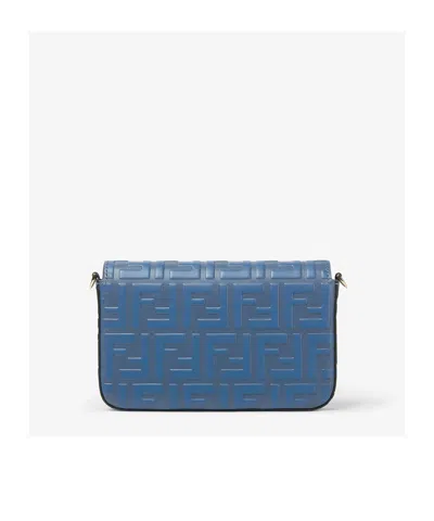 Fendi Ff Diamonds Chain-linked Wallet In Blue