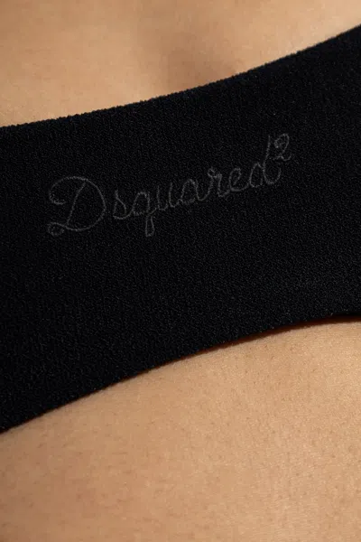 Dsquared2 Backless Bikini Top In Black
