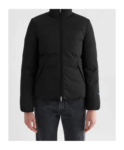 Jil Sander Logo-print Down Jacket In Black