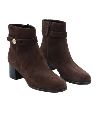 Tory Burch Chunky Heeled Ankle Boots In Burgundy