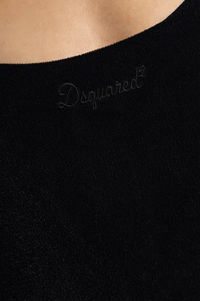Dsquared2 Backless One-piece Swimsuit In Black