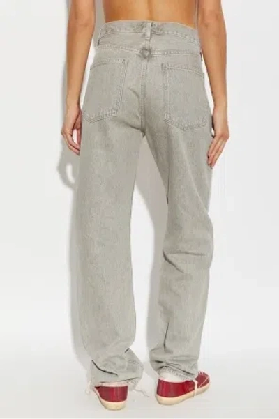 Agolde Belt-loop Jeans In Gray
