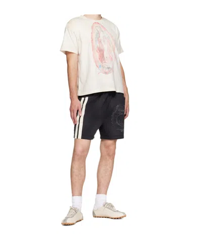 424 Printed Pattern Athletic Shorts In Black