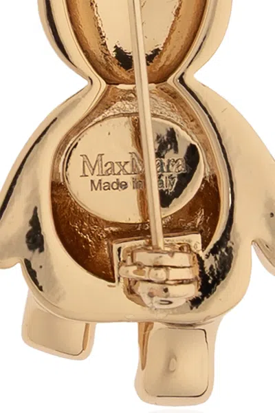 Max Mara Bear Brooch In Multi