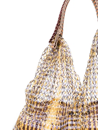 Epice Check-pattern Mesh Tote Bag In Multi