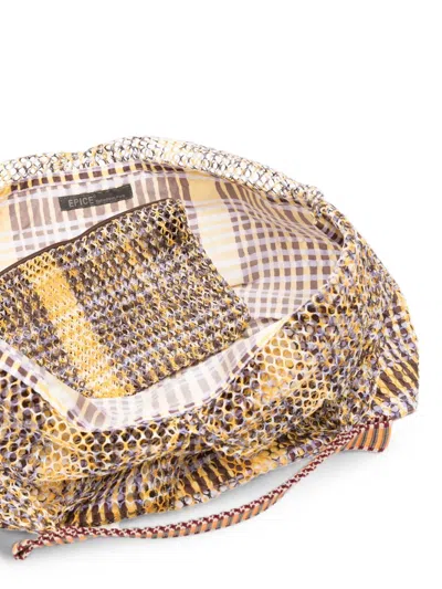 Epice Check-pattern Mesh Tote Bag In Multi