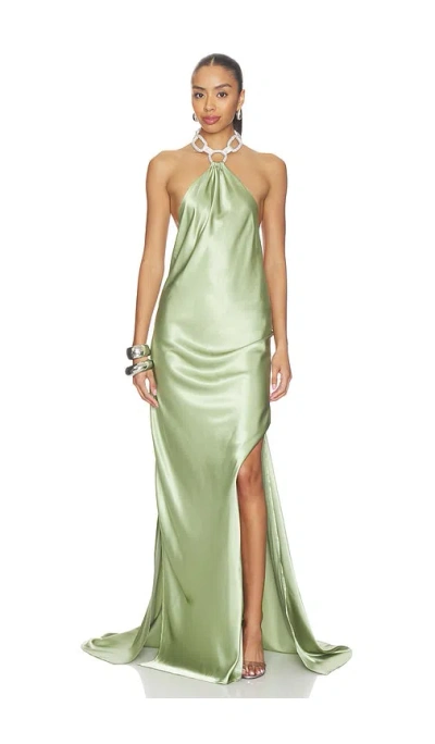 Bronx Banco Amara Backless Gown In White