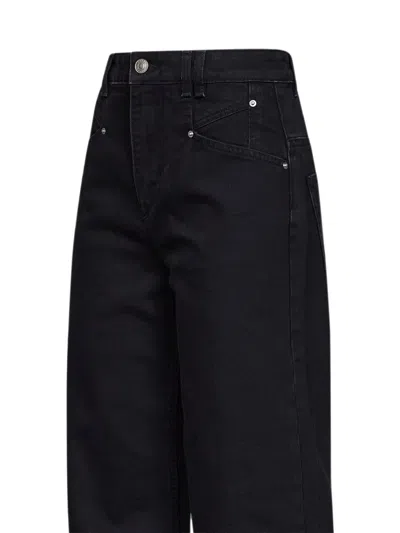 Isabel Marant Étoile Lemony-gz Straight-leg Jeans In Black