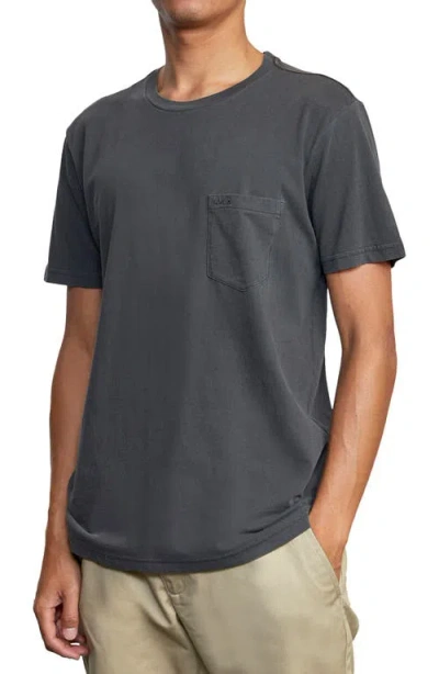 Rvca Pocket T-shirt In Blue