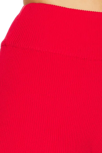 Elce Exclusive Sol Ribbed-knit Shorts In Red