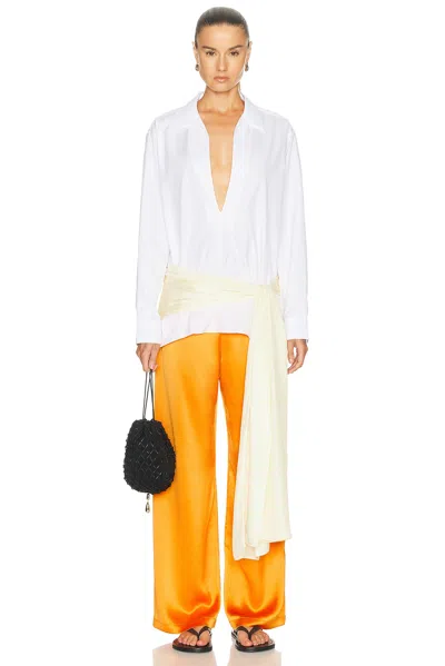 Comme Si Cotton-poplin Shirt In White