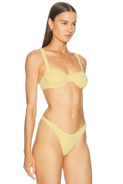 Elce Escape Bra Cup Bikini Top In Lemon