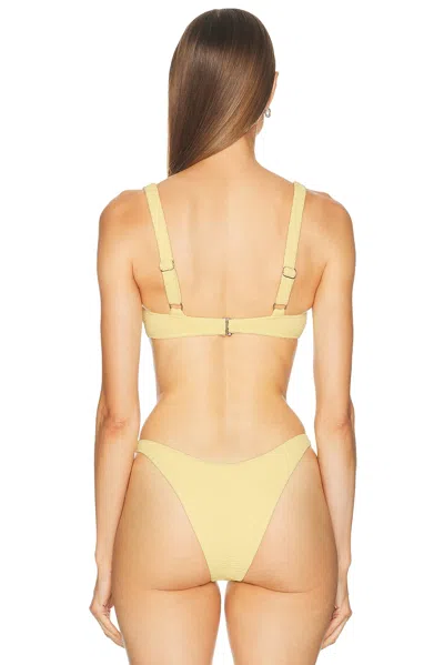 Elce Escape Bra Cup Bikini Top In Lemon