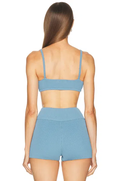 Elce Essential Ribbed Bralette In Blue
