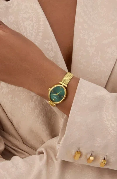 Guess Ruby Oval Mesh Strap Watch, 24mm In Gold