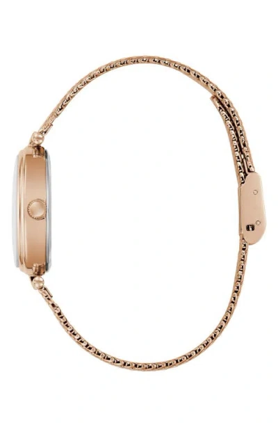Guess Ruby Oval Mesh Strap Watch, 24mm In Pink