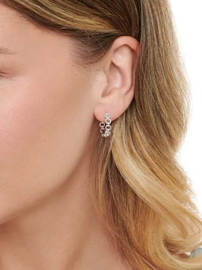 Devata Cable Link Hoop Earrings In Transparent