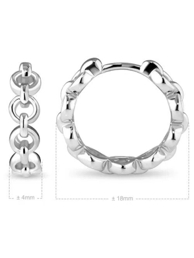 Devata Cable Link Hoop Earrings In Transparent