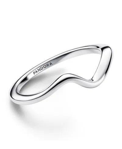 Pandora Sterling Wave Ring In Silver