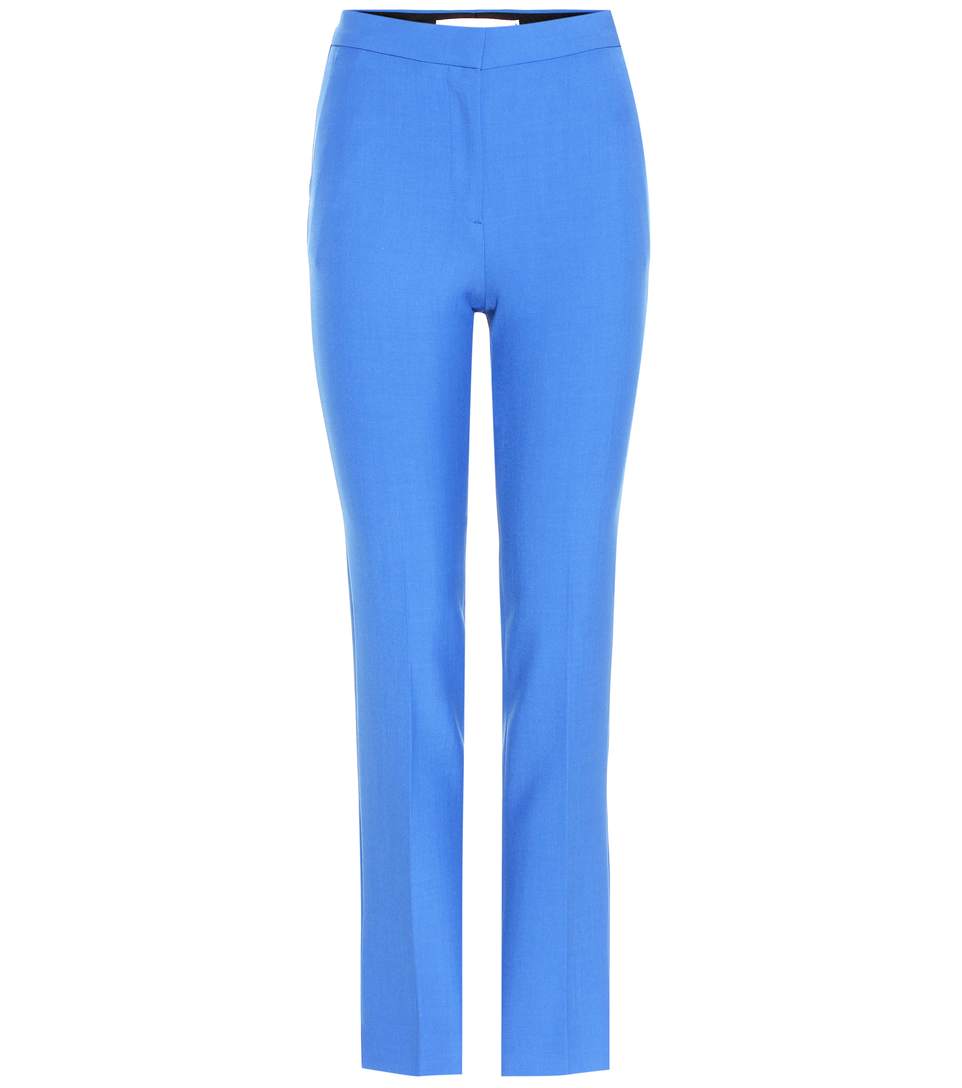 blue cigarette pants