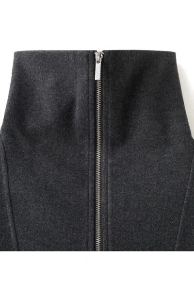 Mango Half Zip Sweatshirt In Gray