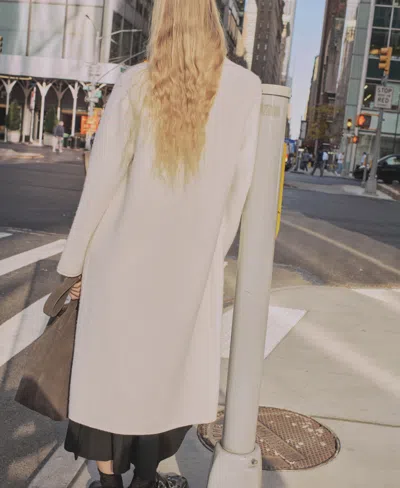Mango Knitted Long Coat In Multi