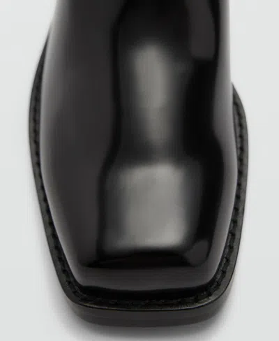 Mango Patent Engineer Boot In Black