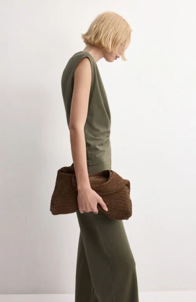 Mango Pleated Top In Multi