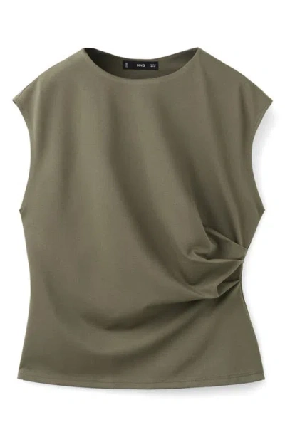 Mango Pleated Top In Multi