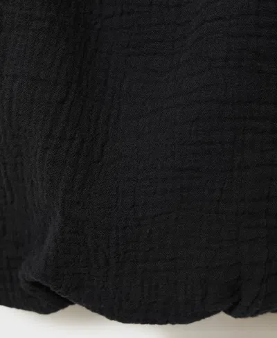 Mango Puffy Strapless Blouse Black In Black
