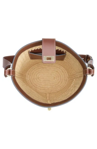 Anya Hindmarch Raffia Patchwork Bucket Bag In Neutral