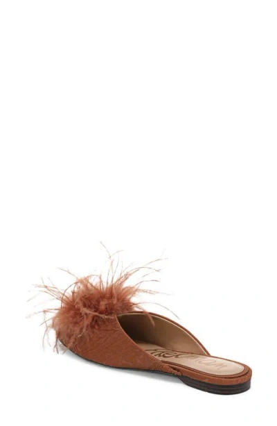 Sam Edelman Khai Feather Mule In Brown