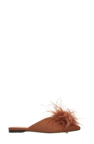 Sam Edelman Khai Feather Mule In Brown