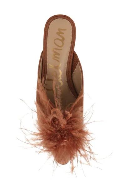 Sam Edelman Khai Feather Mule In Brown