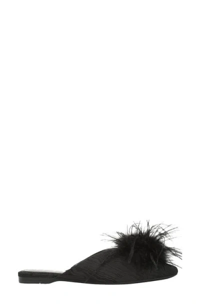 Sam Edelman Khai Feather Mule In Black