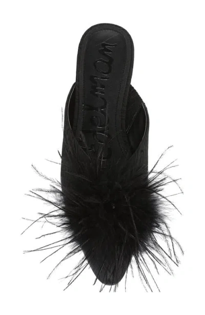 Sam Edelman Khai Feather Mule In Black