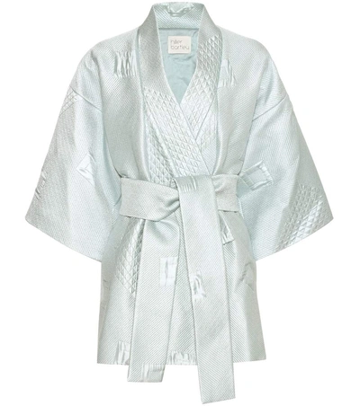Hillier Bartley Silk-blend Jacquard Kimono In Miet
