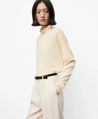Mango Turtleneck Sweater In Neutral