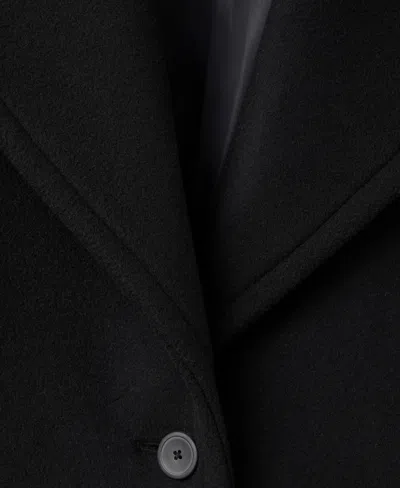 Mango Women's Oversized Short Wool Coat In Black