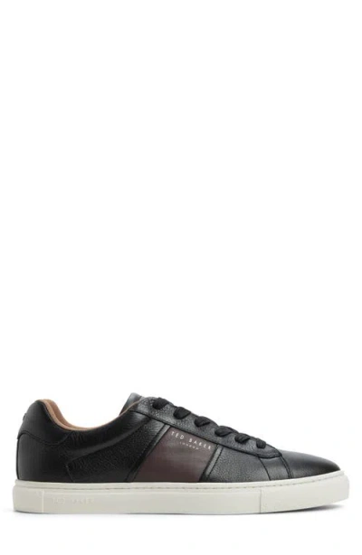Ted Baker Bradley Leather Sneaker In Black