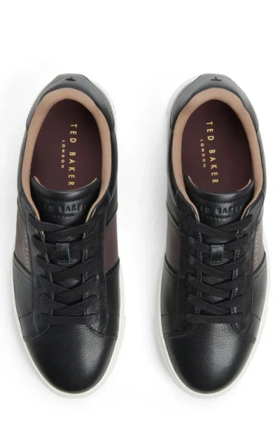 Ted Baker Bradley Leather Sneaker In Black
