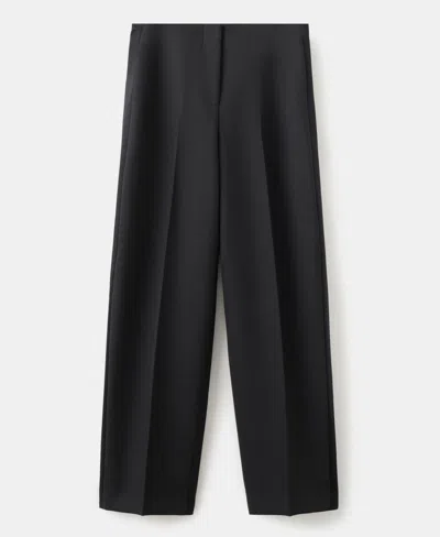 Mango Selection Pleat Front Straight Leg Pants In Black