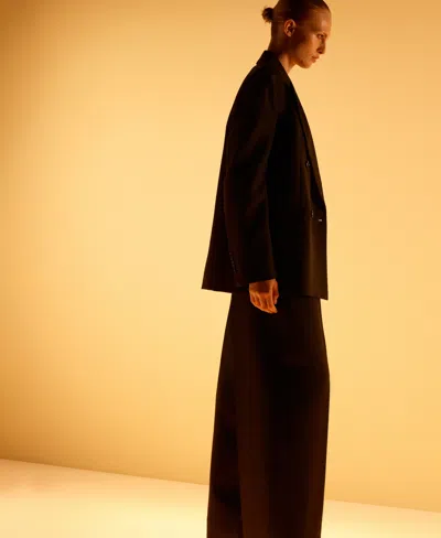 Mango Selection Pleat Front Straight Leg Pants In Black