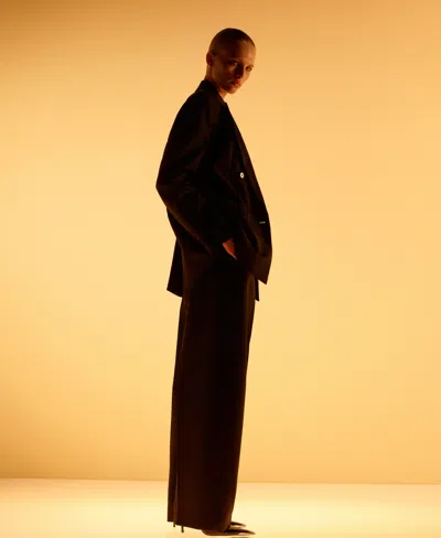 Mango Selection Pleat Front Straight Leg Pants In Black